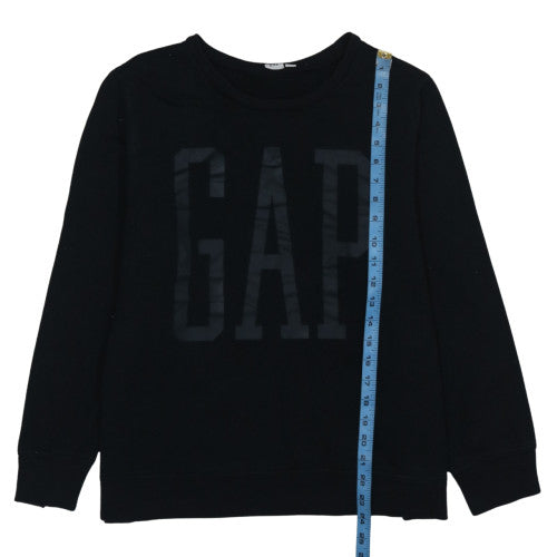 GAP Womens Black Pullover Sweatshirt Size XL Cotton Blend Logo Style