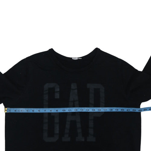 GAP Womens Black Pullover Sweatshirt Size XL Cotton Blend Logo Style