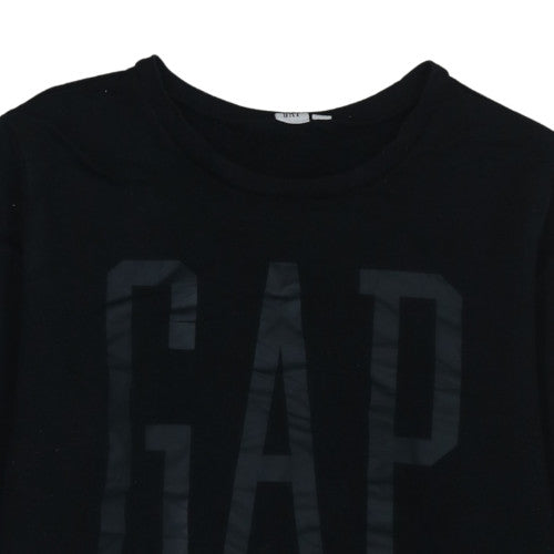 GAP Womens Black Pullover Sweatshirt Size XL Cotton Blend Logo Style