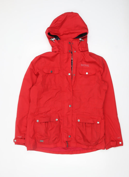 Regatta Great Outdoors Women's Red Waterproof Hooded Jacket UK 16