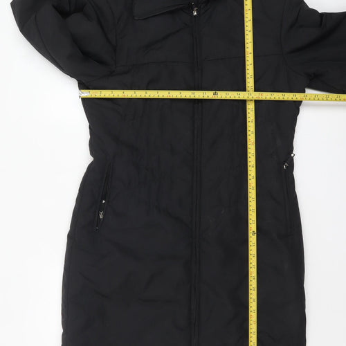 Klass Collection Women's Black Long Puffer Coat Size 14