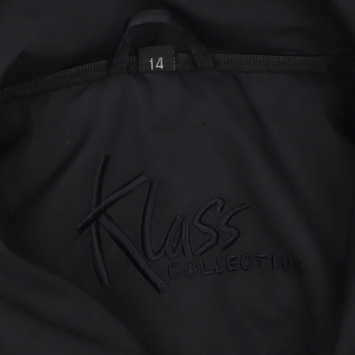 Klass Collection Women's Black Long Puffer Coat Size 14