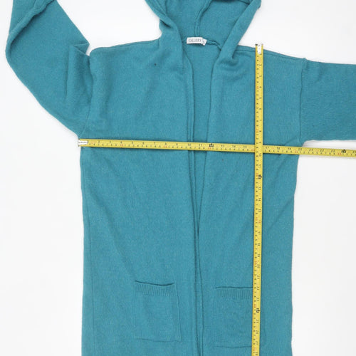 Gallery Women's Blue Hooded Knit Cardigan Size 8