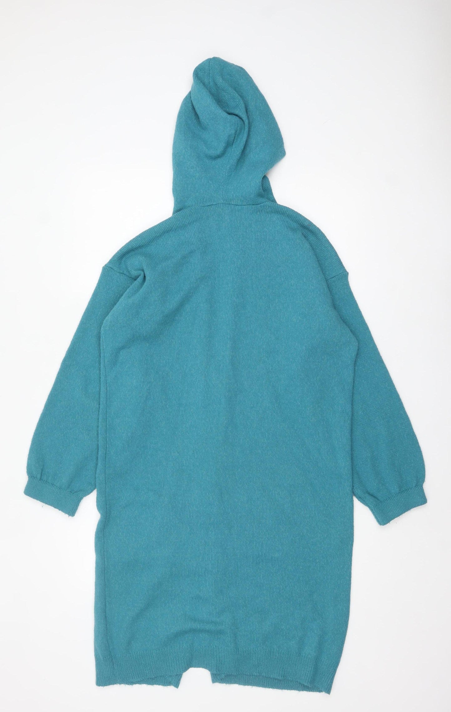 Gallery Women's Blue Hooded Knit Cardigan Size 8