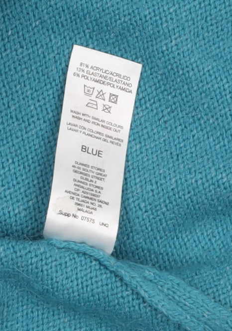 Gallery Women's Blue Hooded Knit Cardigan Size 8
