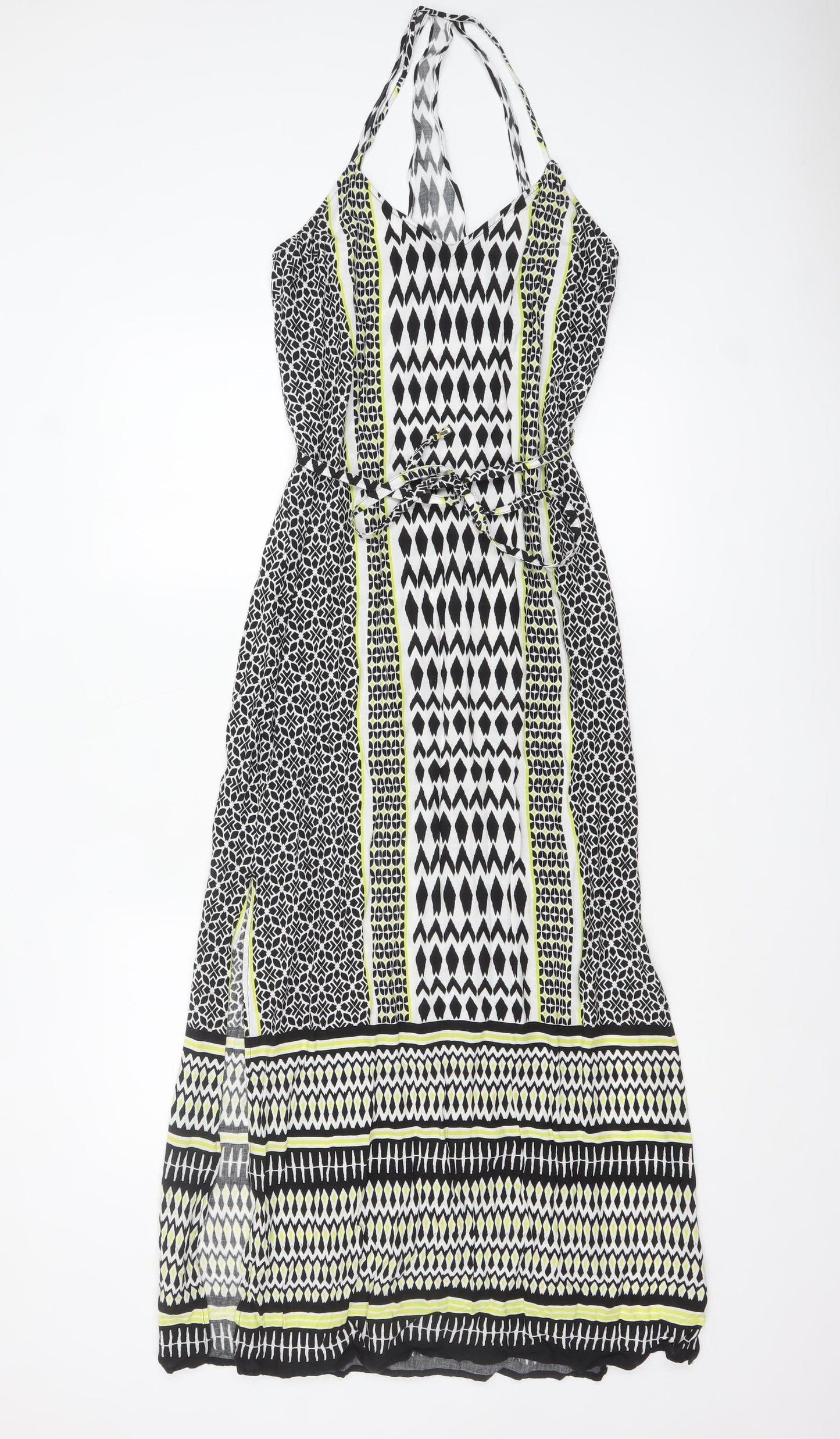 Marks and Spencer Women’s Multicoloured Size 8 Halter Maxi Dress