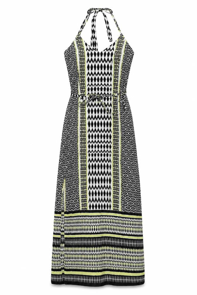 Front view of Marks & Spencer Women’s Multicoloured, size UK 8, Halter Maxi Dress