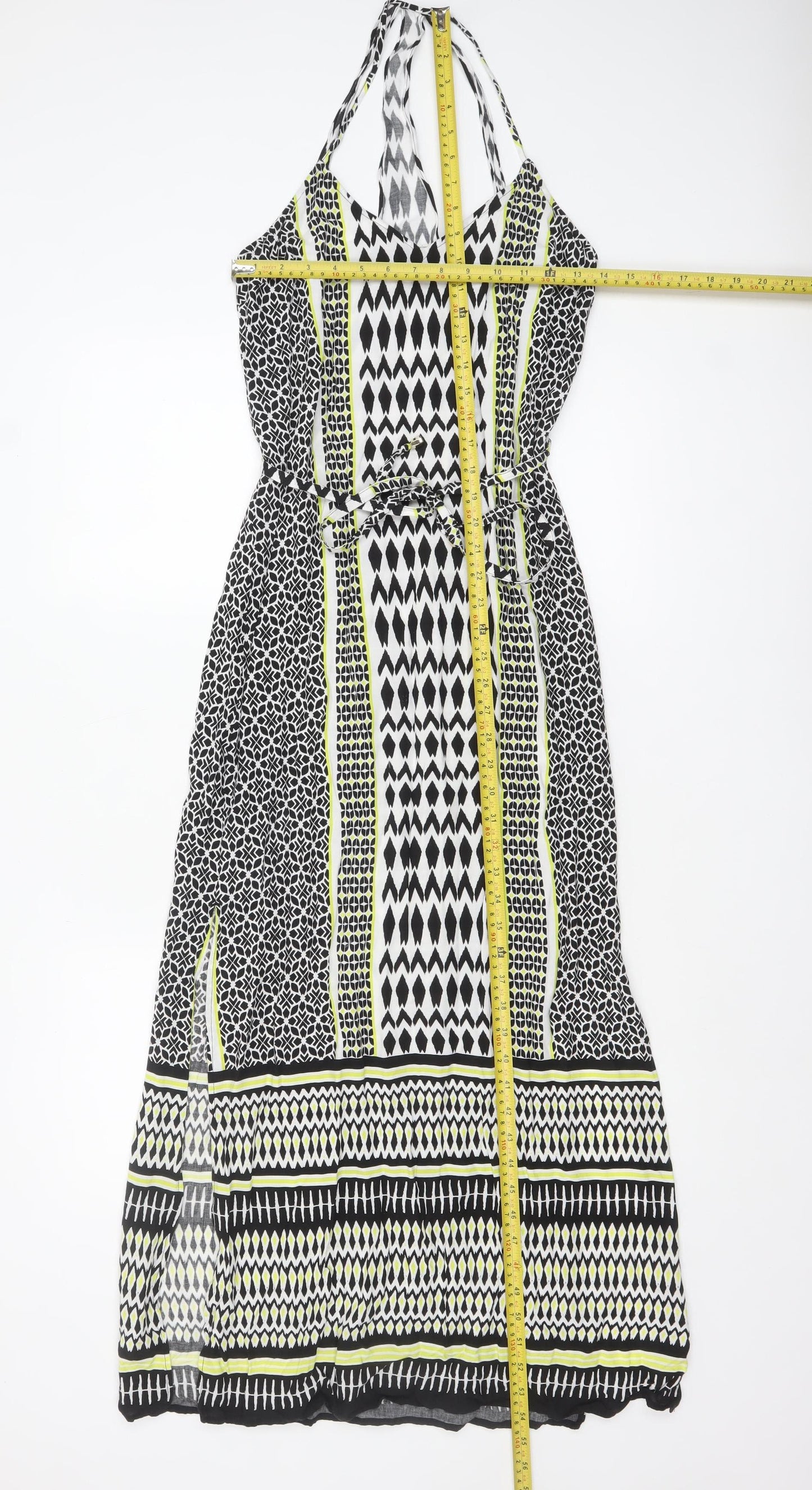 Marks and Spencer Women’s Multicoloured Size 8 Halter Maxi Dress