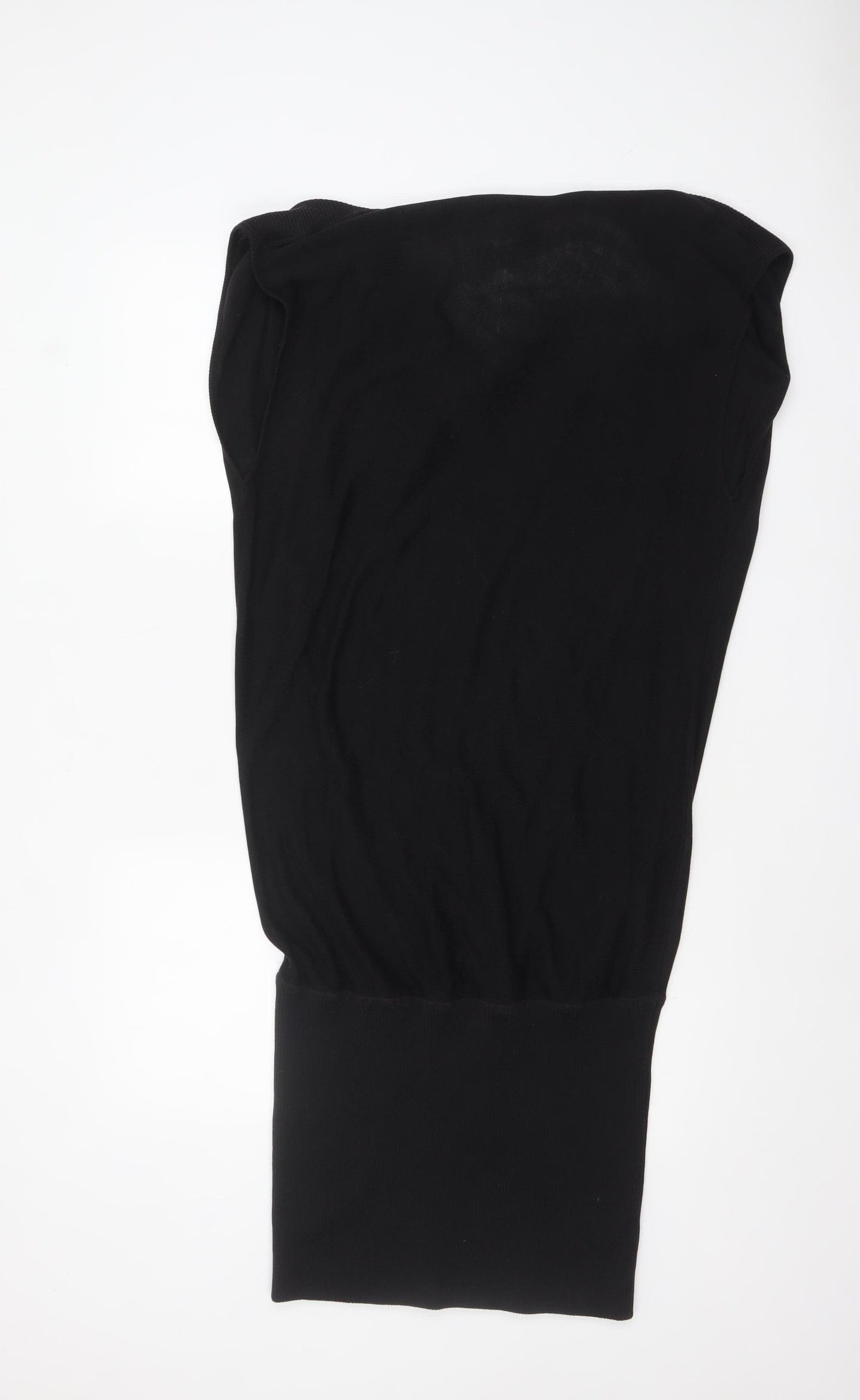 Diane von Furstenberg Women’s Black Silk Blend Sleeveless Bodycon Dress L