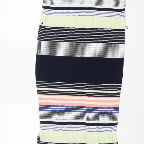 Oasis Women’s Multicoloured Striped Maxi Dress Size S Sleeveless V-Neck
