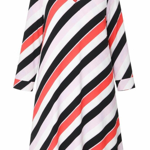 Marks and Spencer Women’s Multicoloured Stripe A-Line Midi Dress Size 12