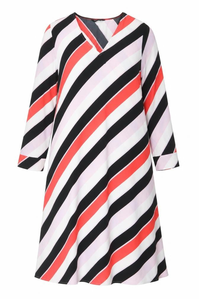 Marks and Spencer Women’s Multicoloured Stripe A-Line Midi Dress Size 12