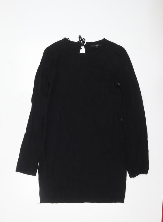 Next Women’s Black Long Sleeve Knit Tunic Jumper Size 12 Tall