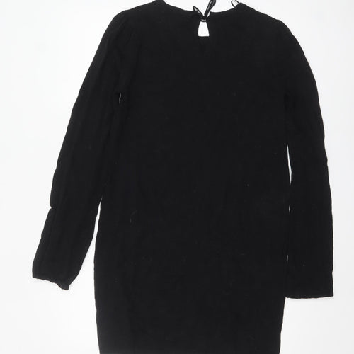 Next Women’s Black Long Sleeve Knit Tunic Jumper Size 12 Tall