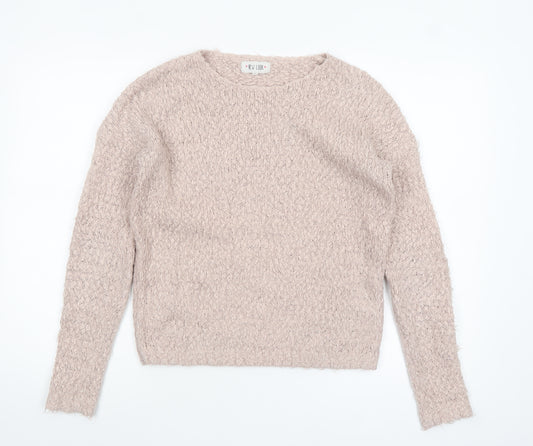 New Look Women Beige Chunky Knit Crew Neck Jumper Size S