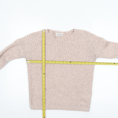 New Look Women Beige Chunky Knit Crew Neck Jumper Size S