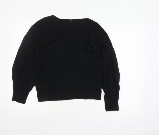 UNIQLO Women's Black Cotton Crew Neck Pullover Jumper Size S