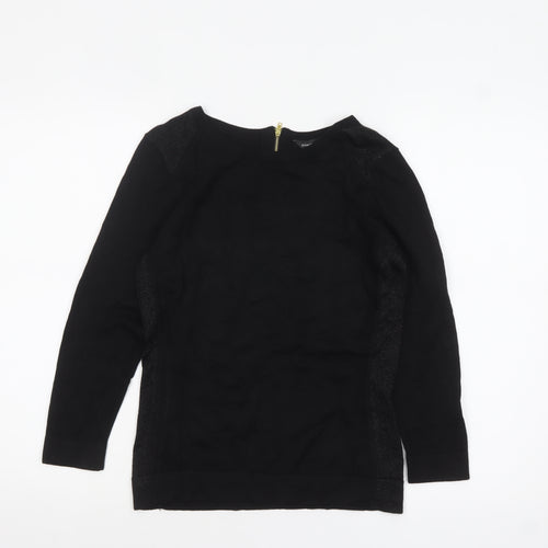 Dorothy Perkins Women’s Black Crew Neck Long Sleeve Jumper Size 8