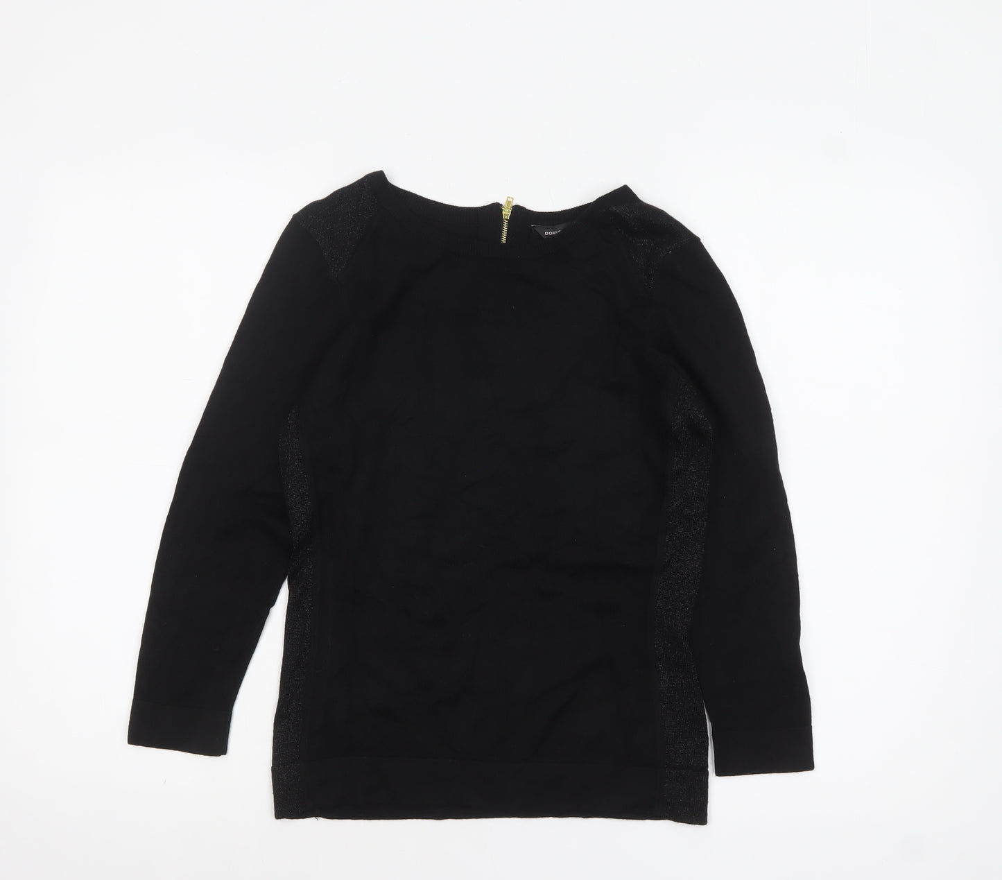 Dorothy Perkins Women’s Black Crew Neck Long Sleeve Jumper Size 8