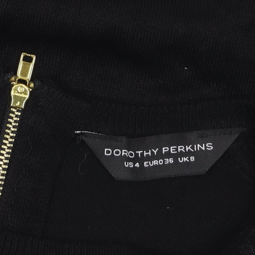 Dorothy Perkins Women’s Black Crew Neck Long Sleeve Jumper Size 8