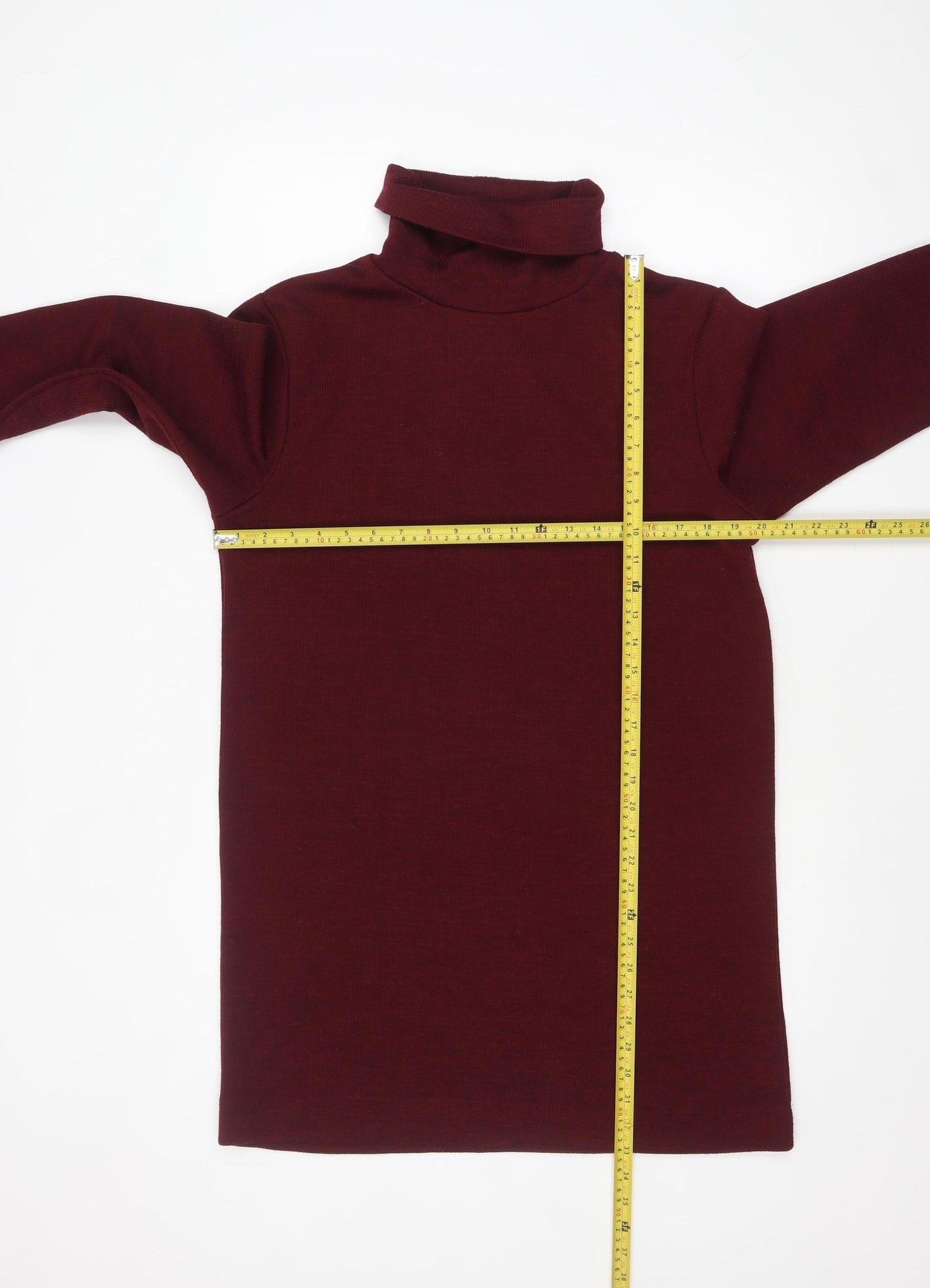 Primark Women’s Red Roll Neck Long Sleeve Bodycon Knit Dress Size 12