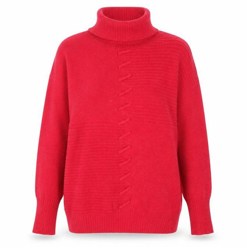 Wallis Women Red Roll Neck Long Sleeve Knit Jumper Size S