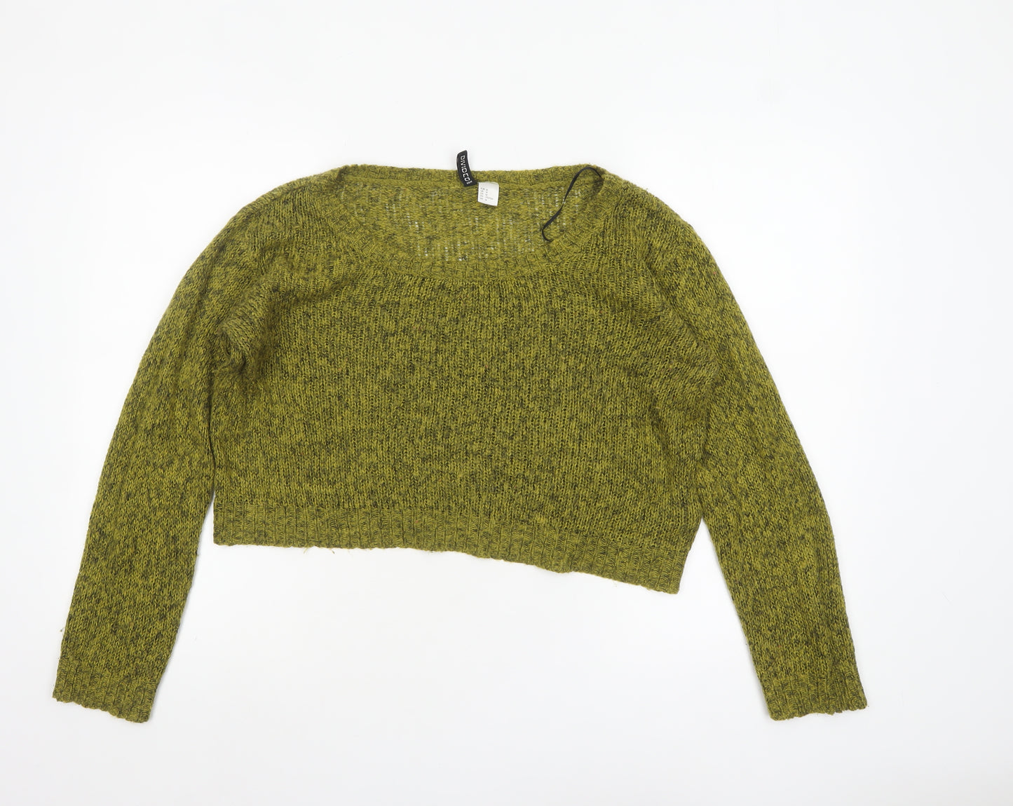 H&M Divided Women's Green Chunky Knit Pullover Jumper Size 12