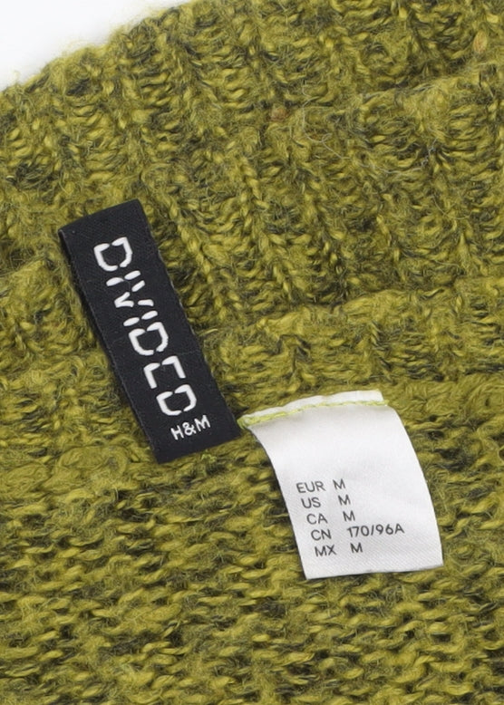 H&M Divided Women's Green Chunky Knit Pullover Jumper Size 12
