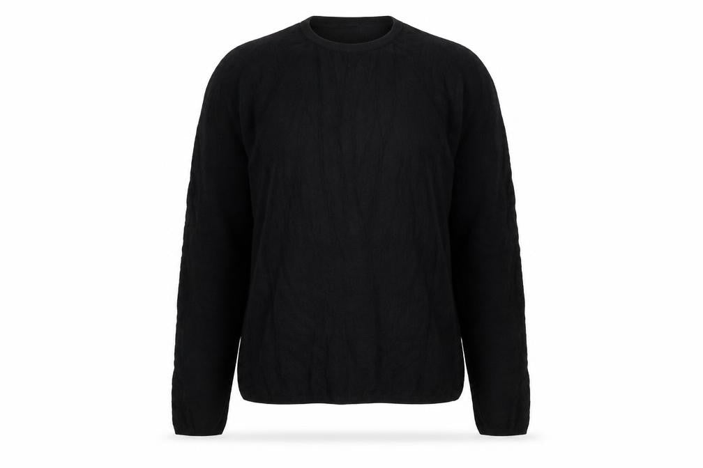 Zara Women Black Medium Crew Neck Knit Pullover Jumper