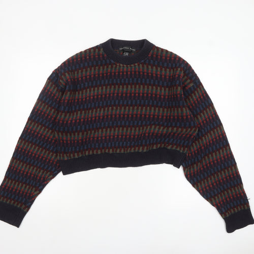 Geoffrey Bene Women's Multicoloured Crew Neck Knit Jumper M