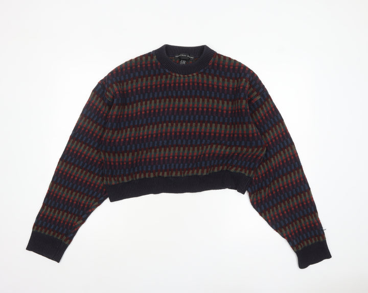 Geoffrey Bene Women's Multicoloured Crew Neck Knit Jumper M