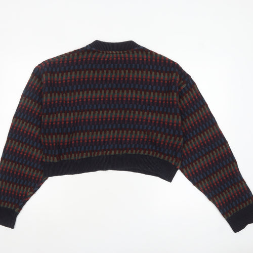 Geoffrey Bene Women's Multicoloured Crew Neck Knit Jumper M