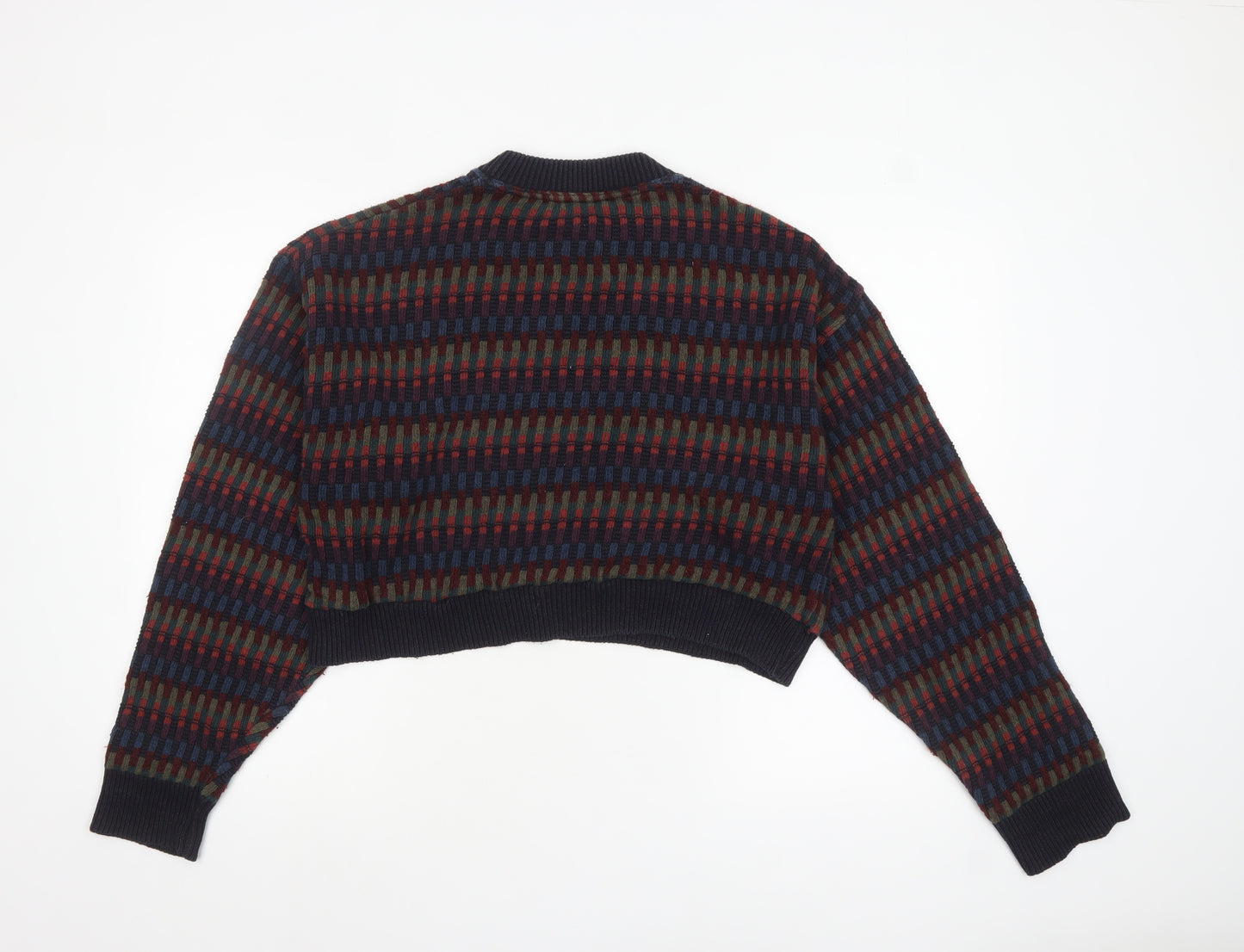 Geoffrey Bene Women's Multicoloured Crew Neck Knit Jumper M