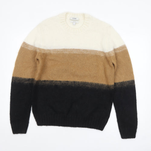 COS Men's Multicoloured Wool Mohair Blend Striped Jumper Size S