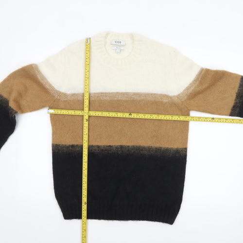 COS Men's Multicoloured Wool Mohair Blend Striped Jumper Size S