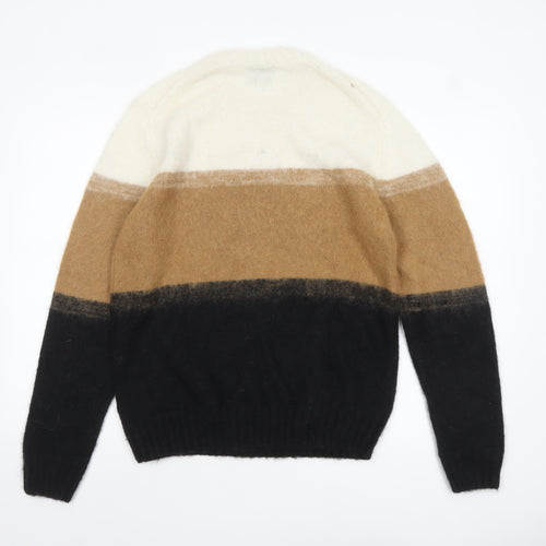 COS Men's Multicoloured Wool Mohair Blend Striped Jumper Size S