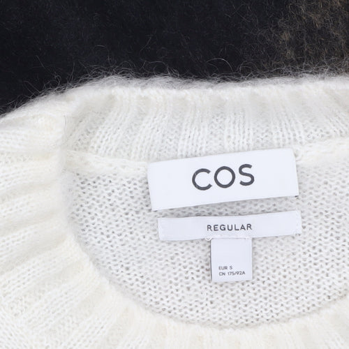 COS Men's Multicoloured Wool Mohair Blend Striped Jumper Size S