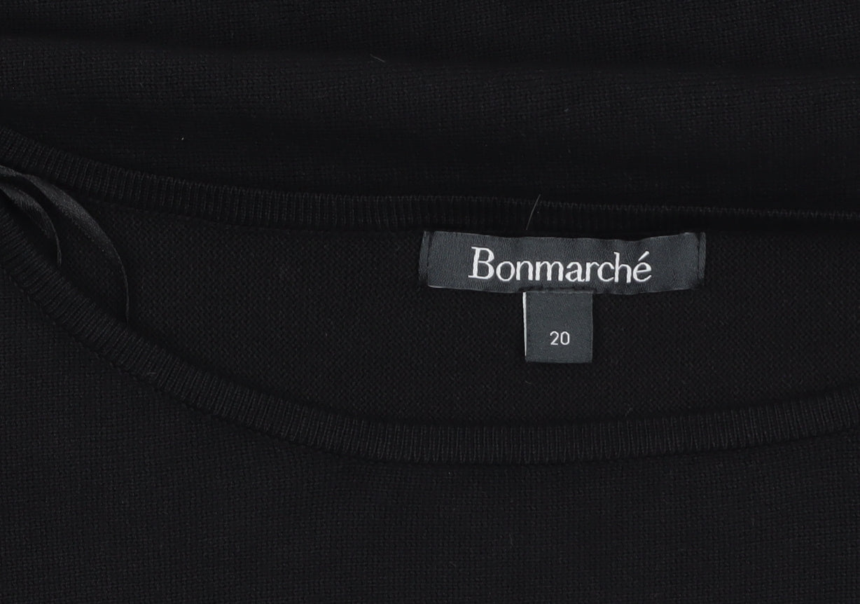 Bonmarché Women’s Black Grey White Geometric Pullover Jumper Size 20