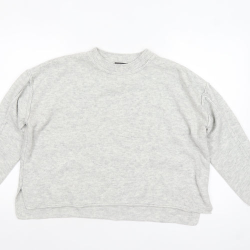 Vince Camuto Women's Grey Knit Crew Neck Jumper Size M