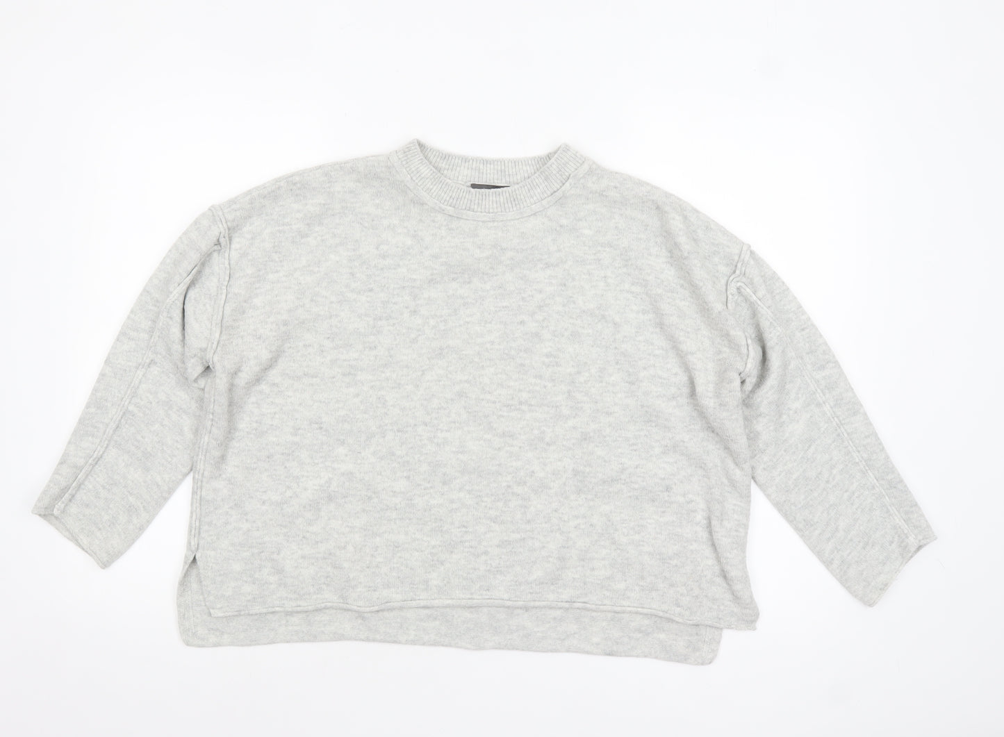 Vince Camuto Women's Grey Knit Crew Neck Jumper Size M