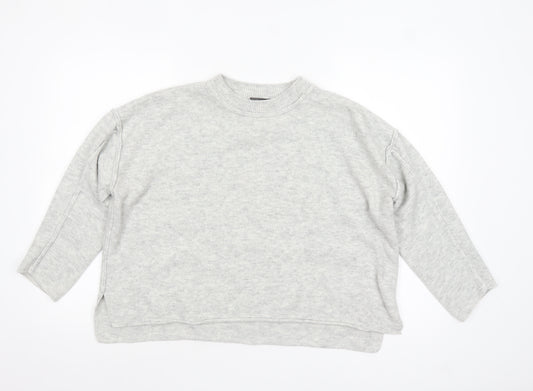 Vince Camuto Women's Grey Knit Crew Neck Jumper Size M