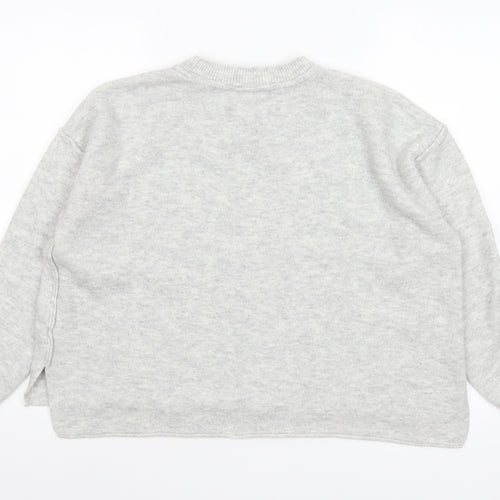 Vince Camuto Women's Grey Knit Crew Neck Jumper Size M