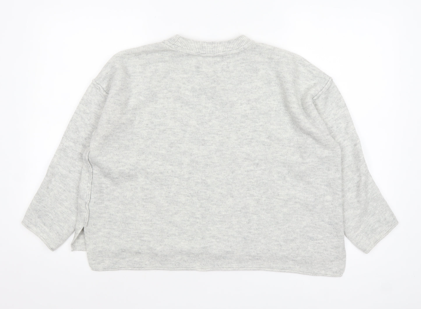 Vince Camuto Women's Grey Knit Crew Neck Jumper Size M