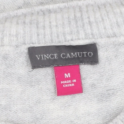 Vince Camuto Women's Grey Knit Crew Neck Jumper Size M