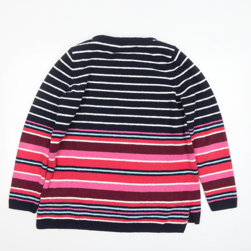 Joules Women's Multicoloured Striped Knit Pullover Jumper UK14