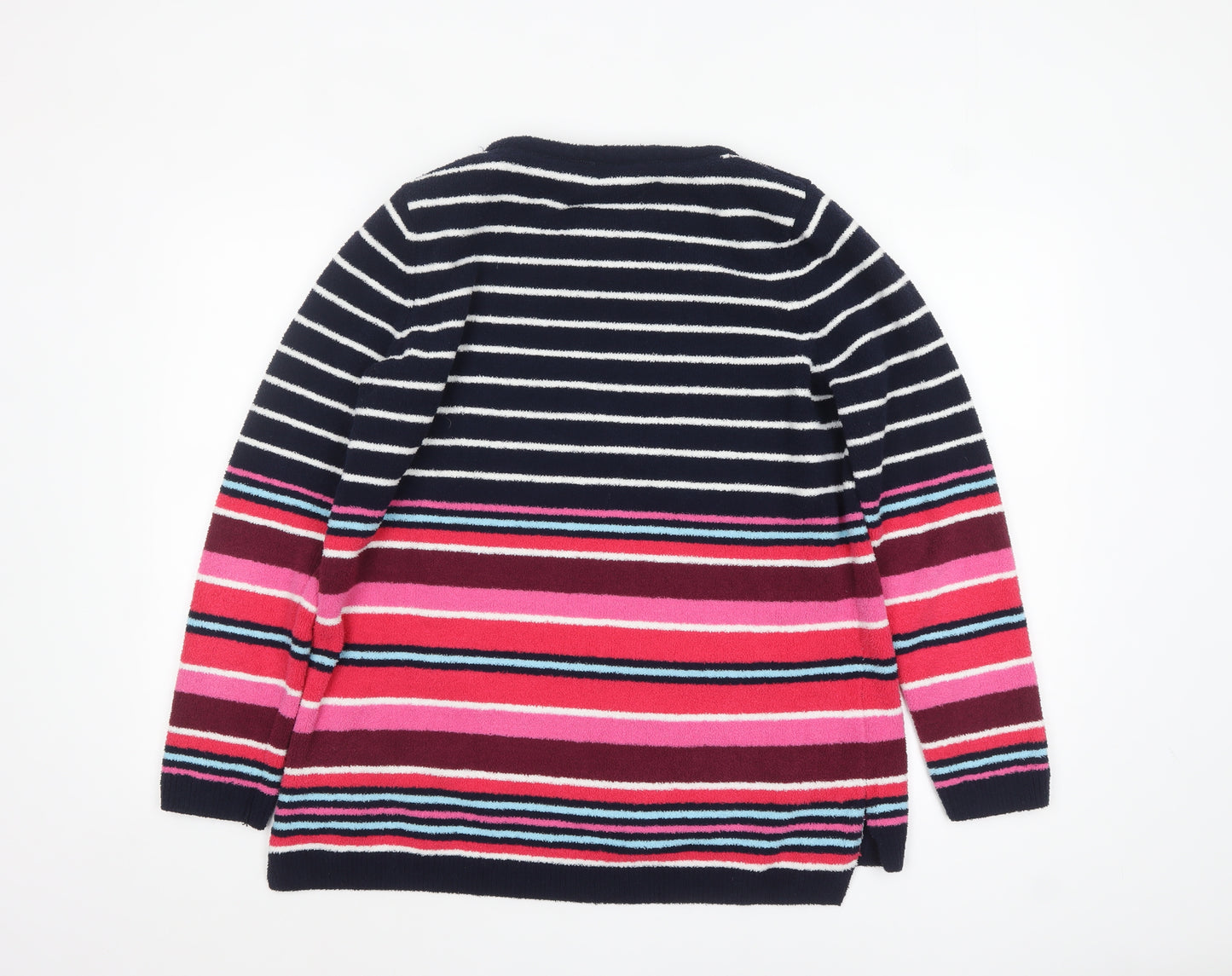 Joules Women's Multicoloured Striped Knit Pullover Jumper UK14