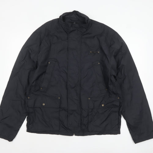 Teddy Smith Men's Black XL Full Zip Polyamide Casual Jacket