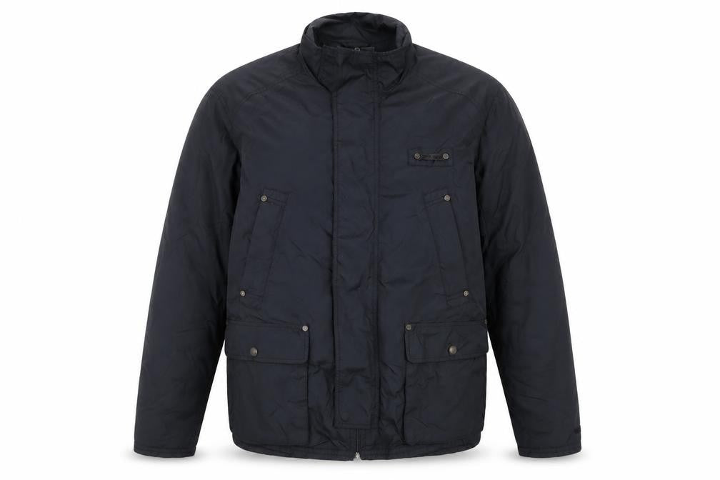 Front view of Teddy Smith Men's Black XL Full Zip Polyamide Casual Jacket