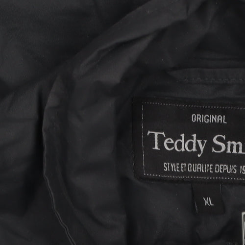 Teddy Smith Men's Black XL Full Zip Polyamide Casual Jacket