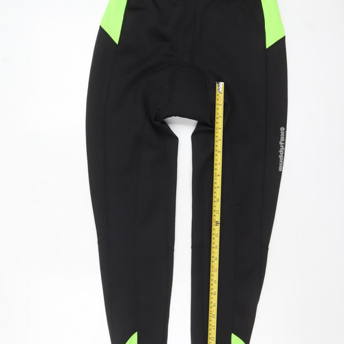Muddyfox Men's Black Cycling Compression Leggings L Reflective Panels